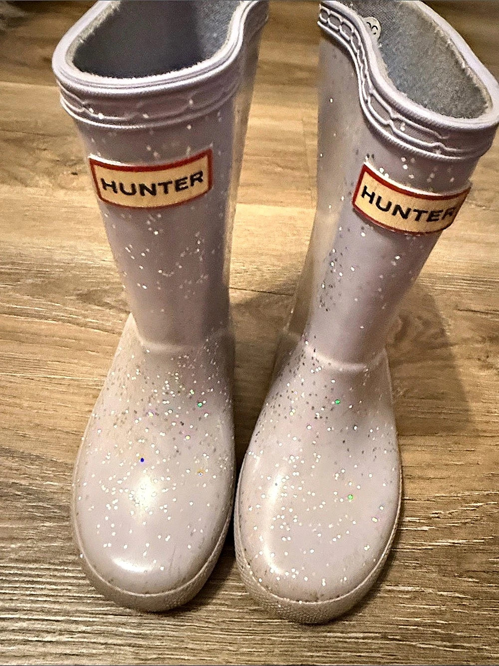 Hunter Glitter Rain Boots Pink US 9.5/10